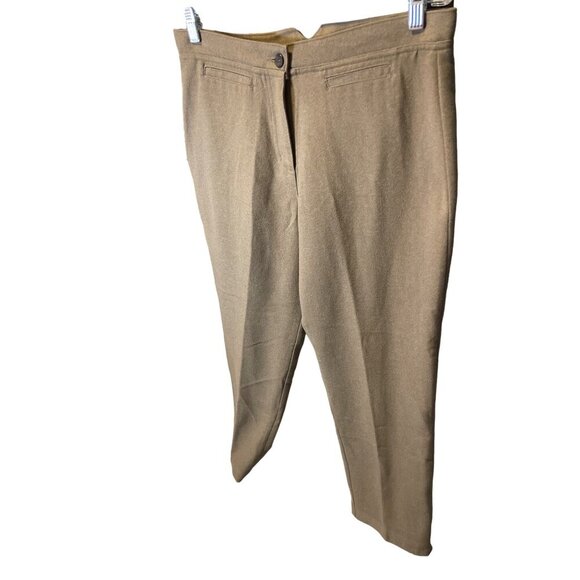 Woolrich Tan Brown Flat Front High Waisted Pants Sz 12P - Picture 3 of 8